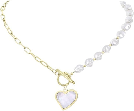 Light Luxury Love Pendant: High-End Pearl Necklace - Shop N Save