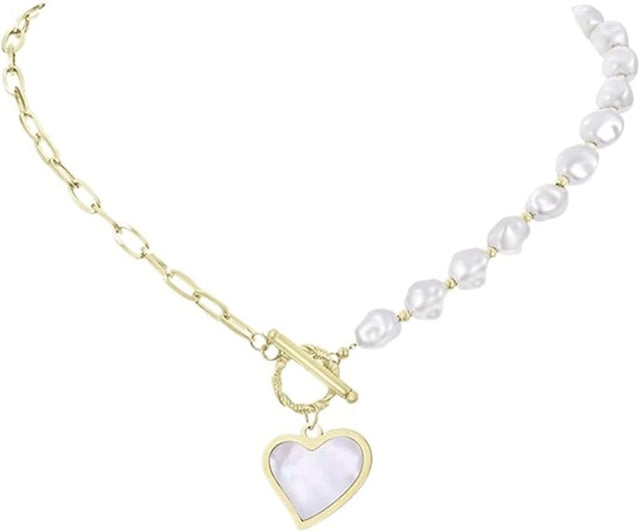 Light Luxury Love Pendant: High-End Pearl Necklace - Shop N Save