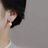 Gold-Plated Freshwater Pearl Earrings: Elegant Women's Dangles - Shop N Save