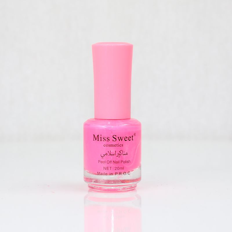 Miss Sweet Cosmetic Peel Off Nail Polish - Flamingo Pink (42)