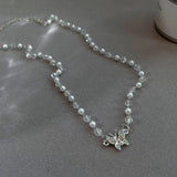 Korean Pearl Butterfly Choker: Elegant Wedding &amp; Party Necklace - Shop N Save