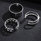 Hip Hop Conjoined Chain Ring: Unisex Punk Jewelry Trend - Shop N Save