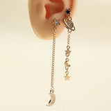 Copper Star Moon Earrings: Celestial Fashion with Tassels - Shop N Save