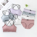 Soft Cotton Seamless Underwear Padded Bra - White - Shop N Save