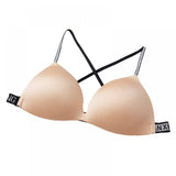 Summer Beautiful Back Cross Shoulder Straps Bra - Skin - Shop N Save