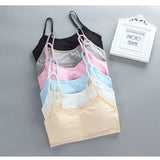 Girls Bra Straps Pure Cotton Vests - White - Shop N Save