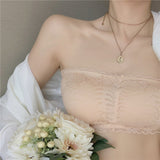 Ladies Breathable Crop Top Strapless Bra - Black - Shop N Save
