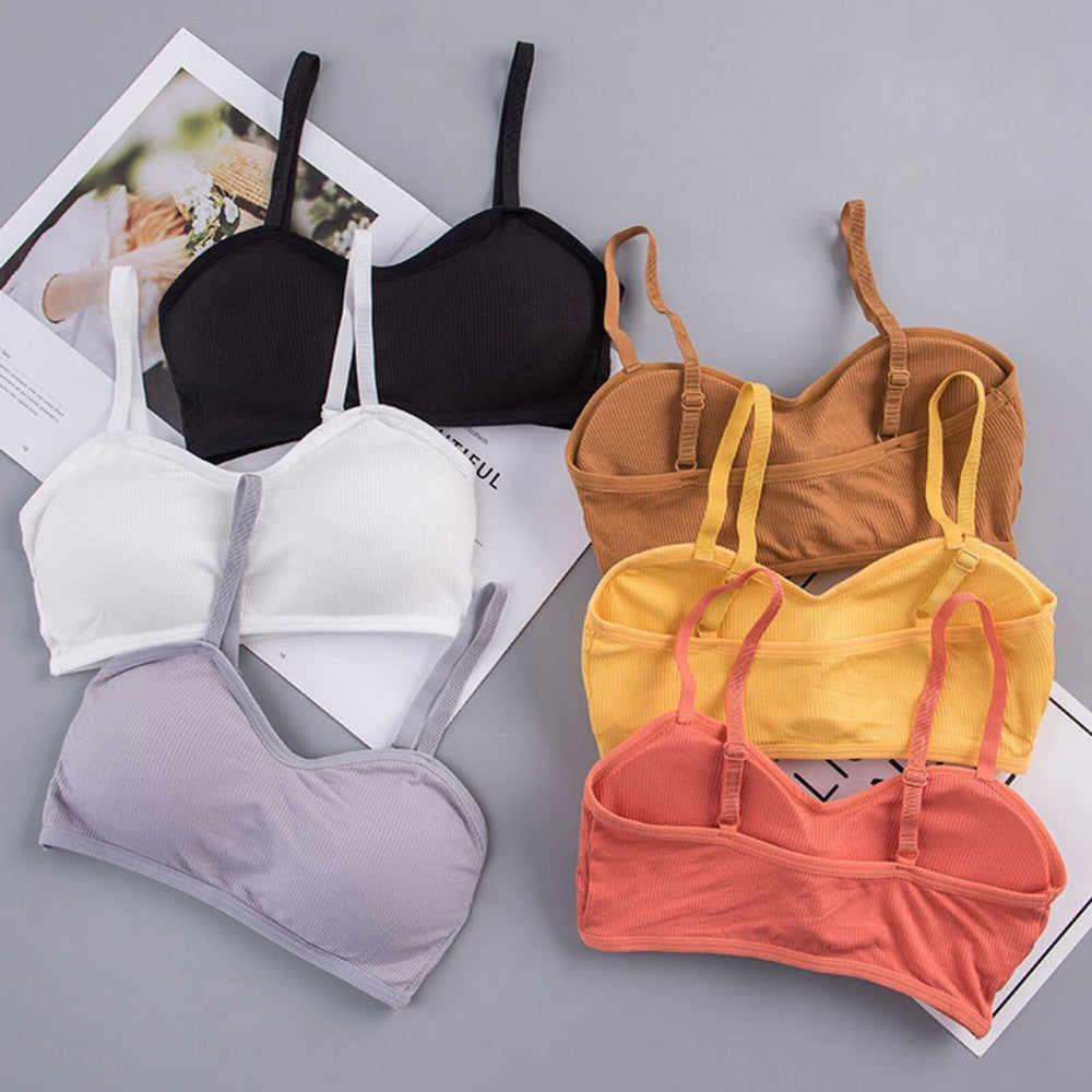 Woman Seamless Bras Vest Thread Beautiful Back - Peach - Shop N Save