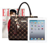 Elegant Geometric Floral Handbag: Spacious, Stylish, Versatile, High Quality - Shop N Save