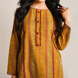 2 Piece Digital Print Kurti Salwar Set - Pure Cotton Collection Stylish Light Weight Cotton Fabric Suit Top Bottom Salwar Kameez Indian Pakistani Printed Suit For Casual Outdoor Dress - Golden - Shop N Save