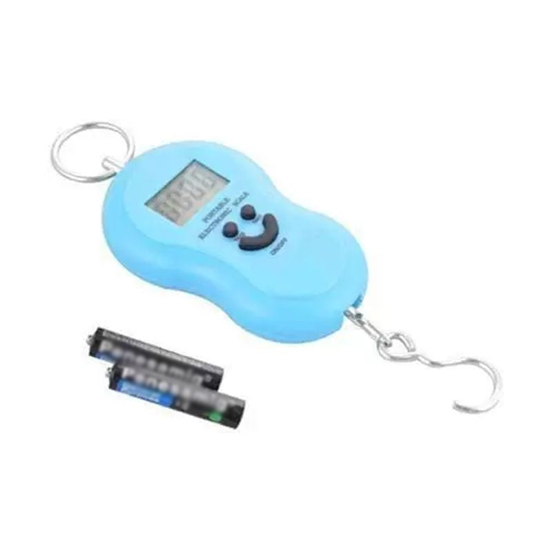 Portable Scale Heavy Duty Hook Food Household Hanging Scale (Blue) .