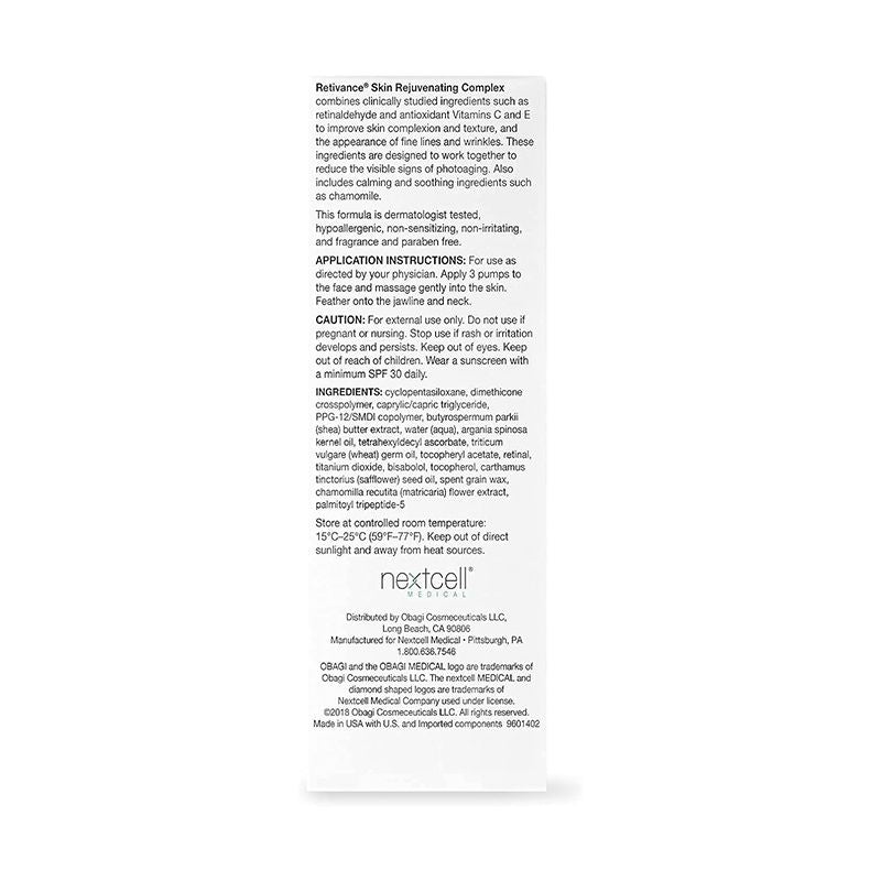 OBAGI RETIVANCE SKIN REJUVENATING COMPLEX 1OZ (30G) EU/CA OBG-042-0 - Shop N Save