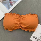 Lingerie Sport Backless Strapless Top Bra - Orange - Shop N Save