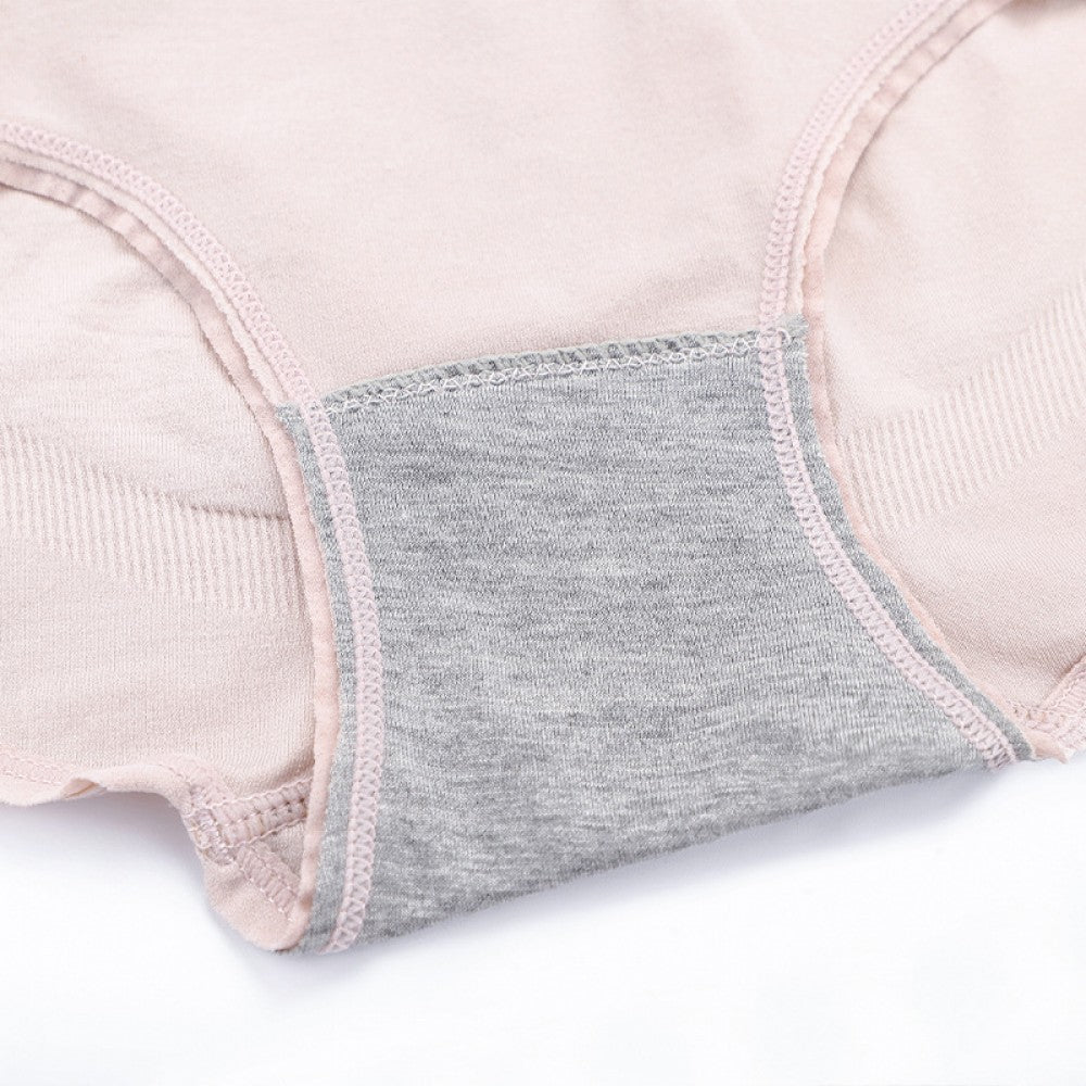 4 Pcs Cotton Underwear Antibacterial Mid Waist Panties - Multicolor - Shop N Save