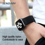 Nylon Loop Strap For Apple Watch Band Smartwatch Belt red