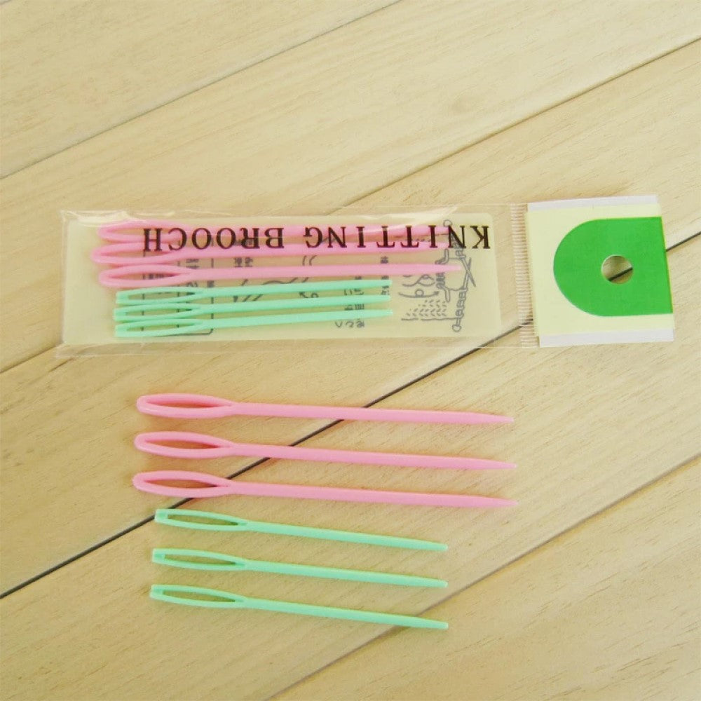 6 Pcs ABS plastic big eye needle factory direct U shaped twist needle Multicolor