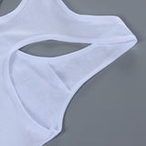 Women Sport Training Bra Cartoon Smiley - White - Shop N Save