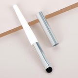 Synthetic Hair Make Up Lip Brush With Lid - White
