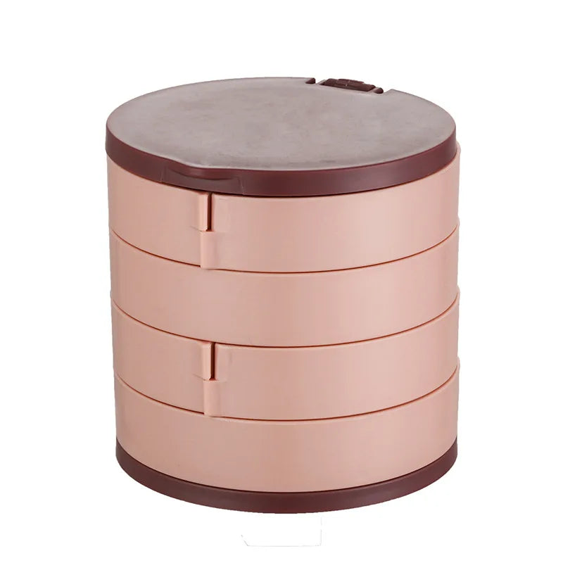 Rotating Jewelry Box: Women's Organizer, Travel-Friendly - Shop N Save