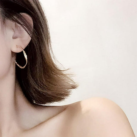 Hoop Drop Earring Set: Matt Twisted Metal, Gift-Worthy Jewelry - Shop N Save