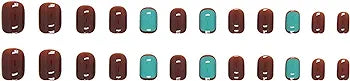 24 Pcs Emerald &amp; Maroon Square False Nails: Short Press-On &amp; Glue - Shop N Save