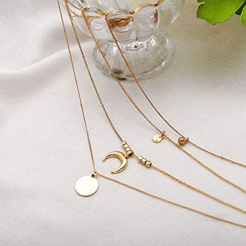 Shining Diva Golden CZ Neckpiece: Multilayer Western Chain for Women - Shop N Save