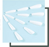 Zoestar White Coffin Press-on Nails: 24 Glossy Acrylic Long False Nails - Shop N Save