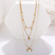 Yienate Bohemia Gold Moon Necklace: Multilayer Crescent Jewelry for Women - Shop N Save