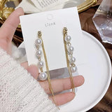 Pearl Patched Multi Layered Earrings Pair - Silver - Shop N Save