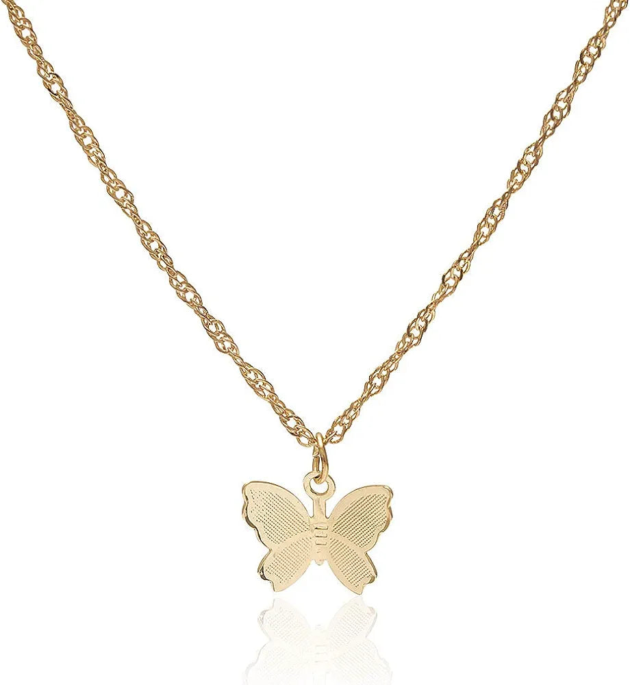 Gold Butterfly Choker: Elegant Gift Necklace for Women &amp; Girls - Shop N Save