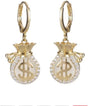Dollar Sign Money Bag Earrings: Lucky Jewelry for Women &amp; Girls - Shop N Save