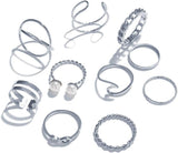 Bohemian Silver Stackable Rings: Vintage Comfort Fit for Women - Shop N Save