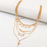 Girls Fahion Star Multi Layer Necklace - Golden - Shop N Save