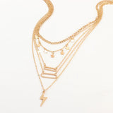 Girls Fahion Star Multi Layer Necklace - Golden - Shop N Save