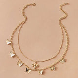 Ladies Elegant Butterfly Chain Necklace - Golden - Shop N Save