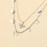 Ladies Elegant Butterfly Chain Necklace - Golden - Shop N Save