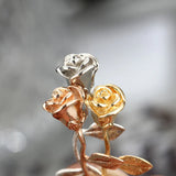 Valentine Rose Pendant Fashion Necklace - Golden - Shop N Save