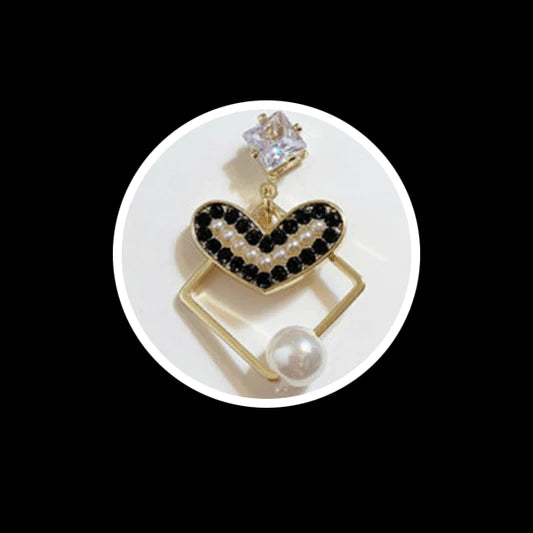Girls Pearl Heart Alloy Fashion Earrings - Multi Color - Shop N Save