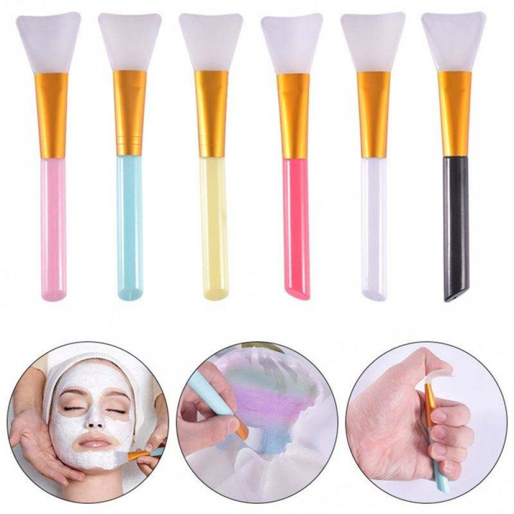 Makeup Facial Mud Mask Silicon Applicator Brush - Pink