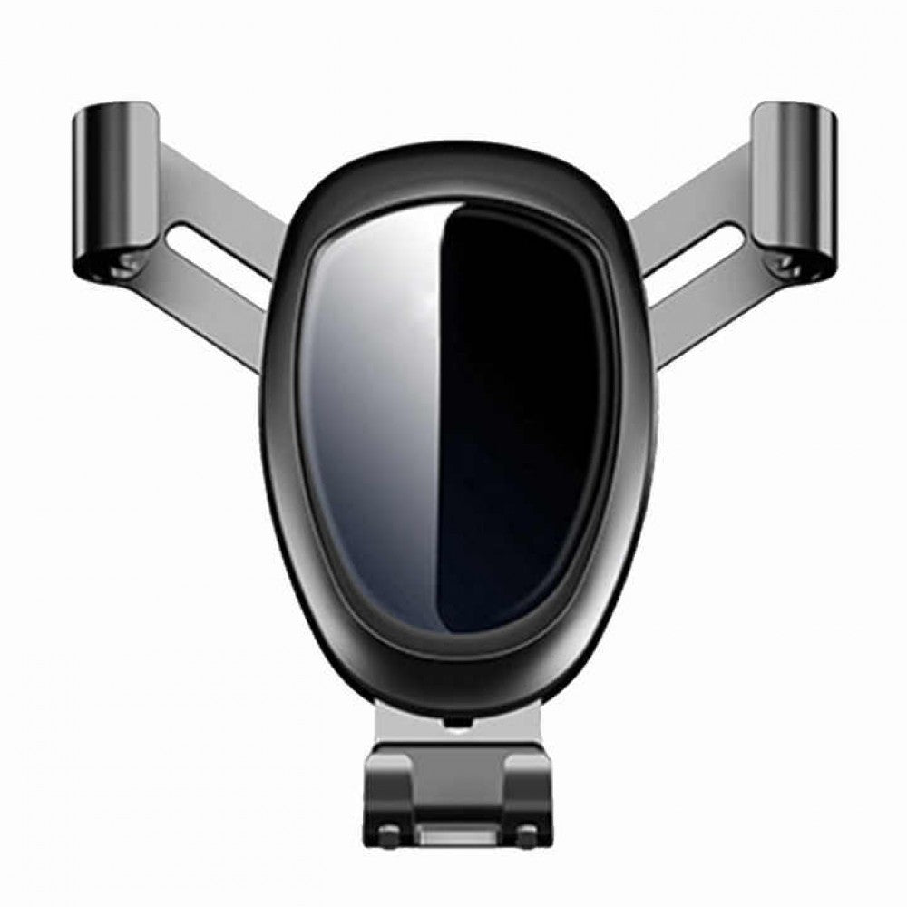 Air Vent Car Phone Holder - Round Shape Strong Grip Air Outlets Ball Head Car Mount Bracket Mobile Holder For All Type Of Car- Silver