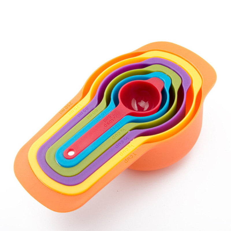 6 Pcs Color Measuring Spoon Set - Kitchen-grade Baking Tool
