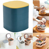 Jewelry Organizer Storage Box With Mirror - Blue - Shop N Save