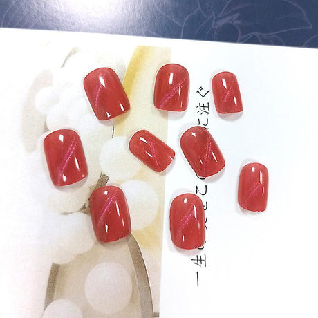 Red Square Fake Nails - Glue-On, Removable, Fashion Manicure - Shop N Save