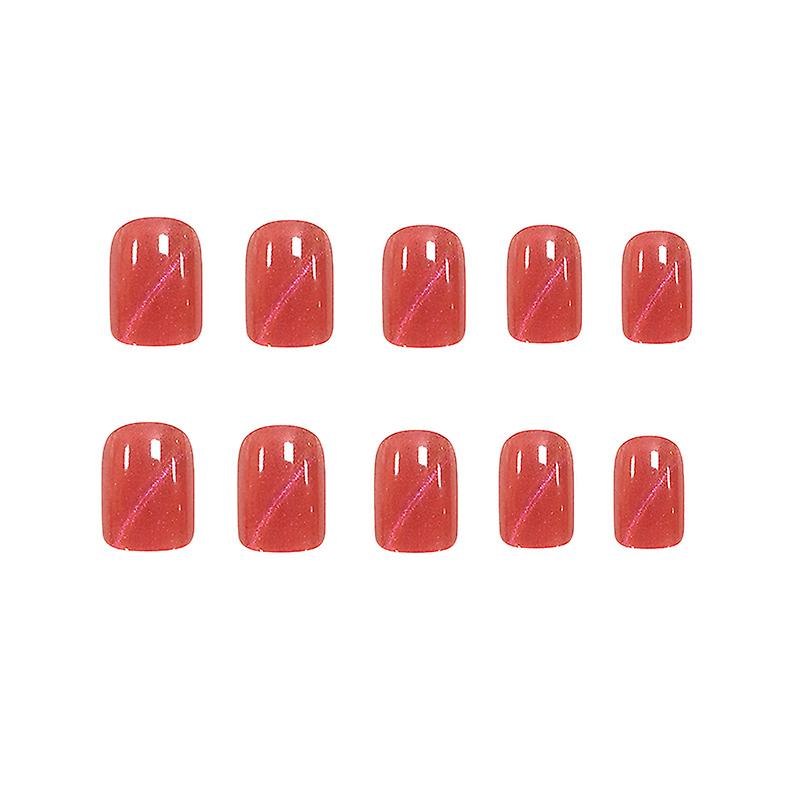 Red Square Fake Nails - Glue-On, Removable, Fashion Manicure - Shop N Save