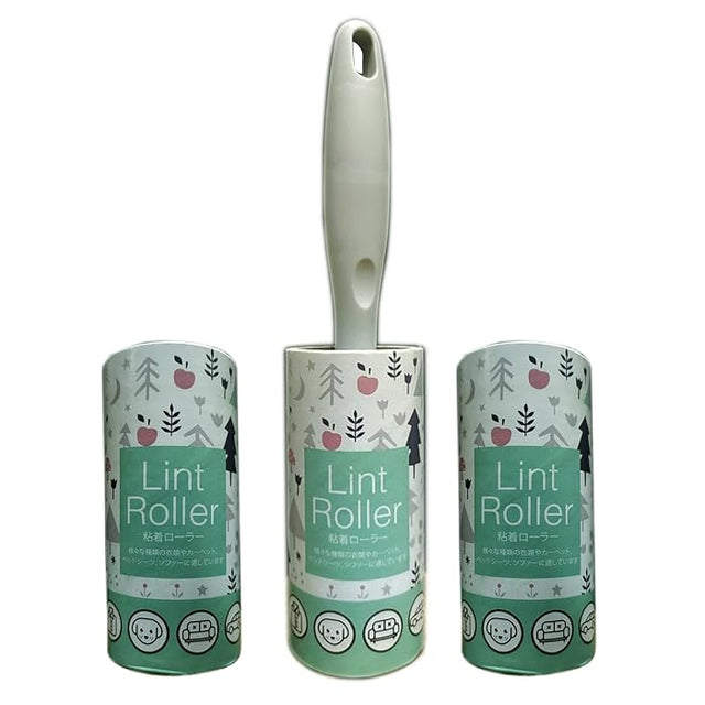 Lint Roller Set: Pet Hair Remover with 60 Refills &amp; Scrubbing Brush - Shop N Save