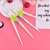A Pair Of Kids Auxiliary Chopsticks - White Pink - Shop N Save
