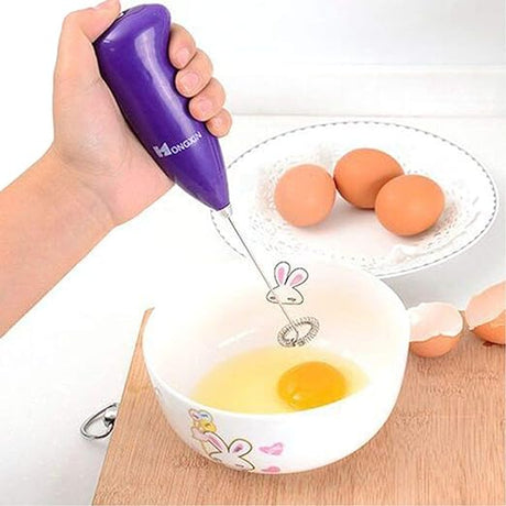 Electric Milk Frother: Versatile Latte Maker, Handheld Blender 2x - Shop N Save
