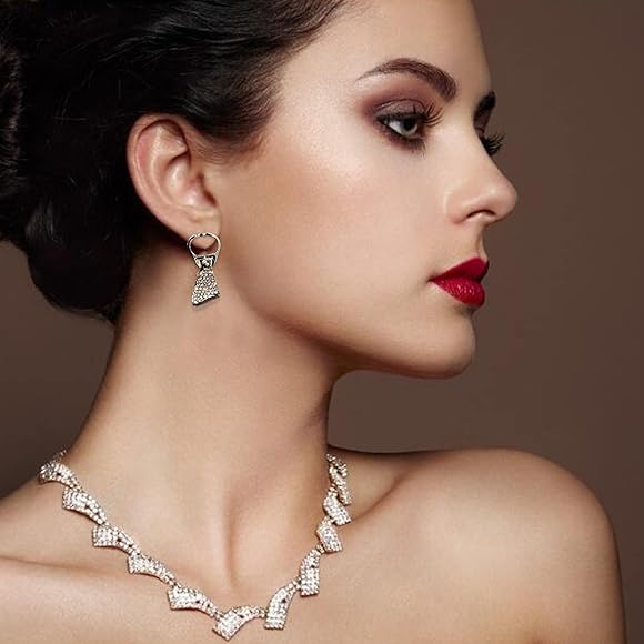 Fashion Diamond Pull Ring Earrings: Trendy Can Design, All Ages - Shop N Save