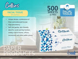 20,000 Sheets, 500 x 40 Pieces Nylon Tissue Bundle Pack in 1 Carton, 500 x 1 ply - Collins for All Areas in Your Home (20,000 Total Tissues) - Shop N Save
