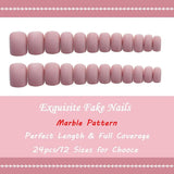 Edary Matte Purple Press-On Nails - 24pcs Short Square Art Nails for Women - Shop N Save